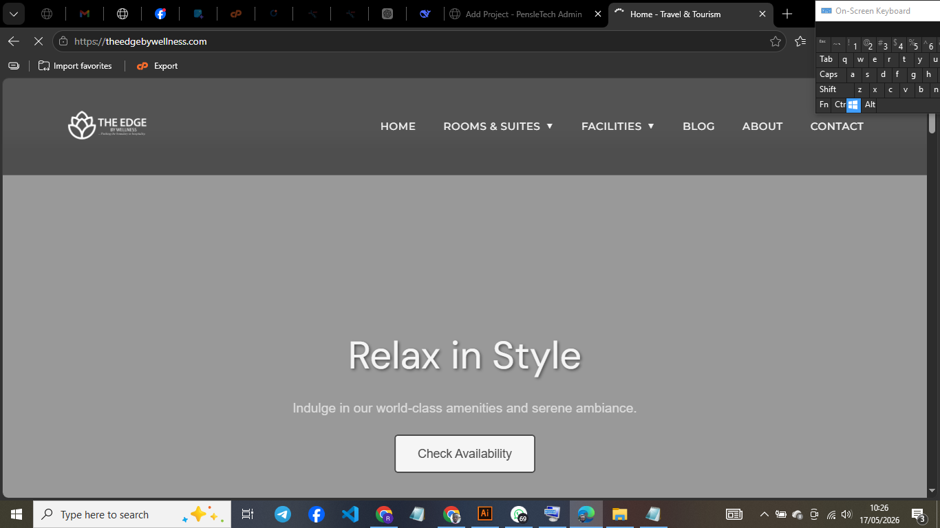 The Edge by Wellness Hotel – Luxury Hospitality Website Redesign & Booking Optimization